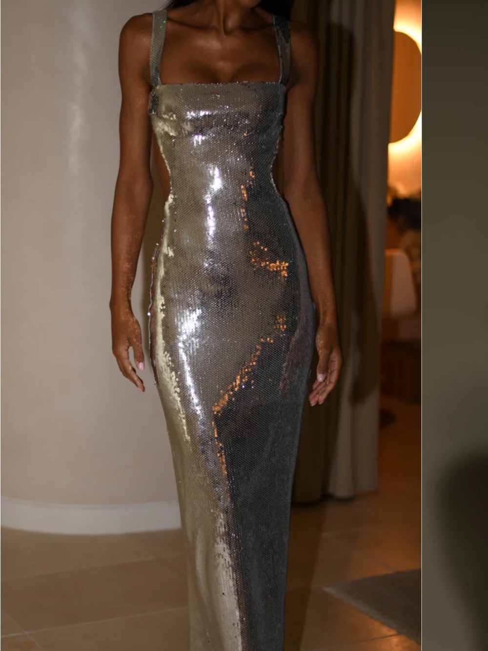 Silver Maxi Dress Meshki (Adoria)
